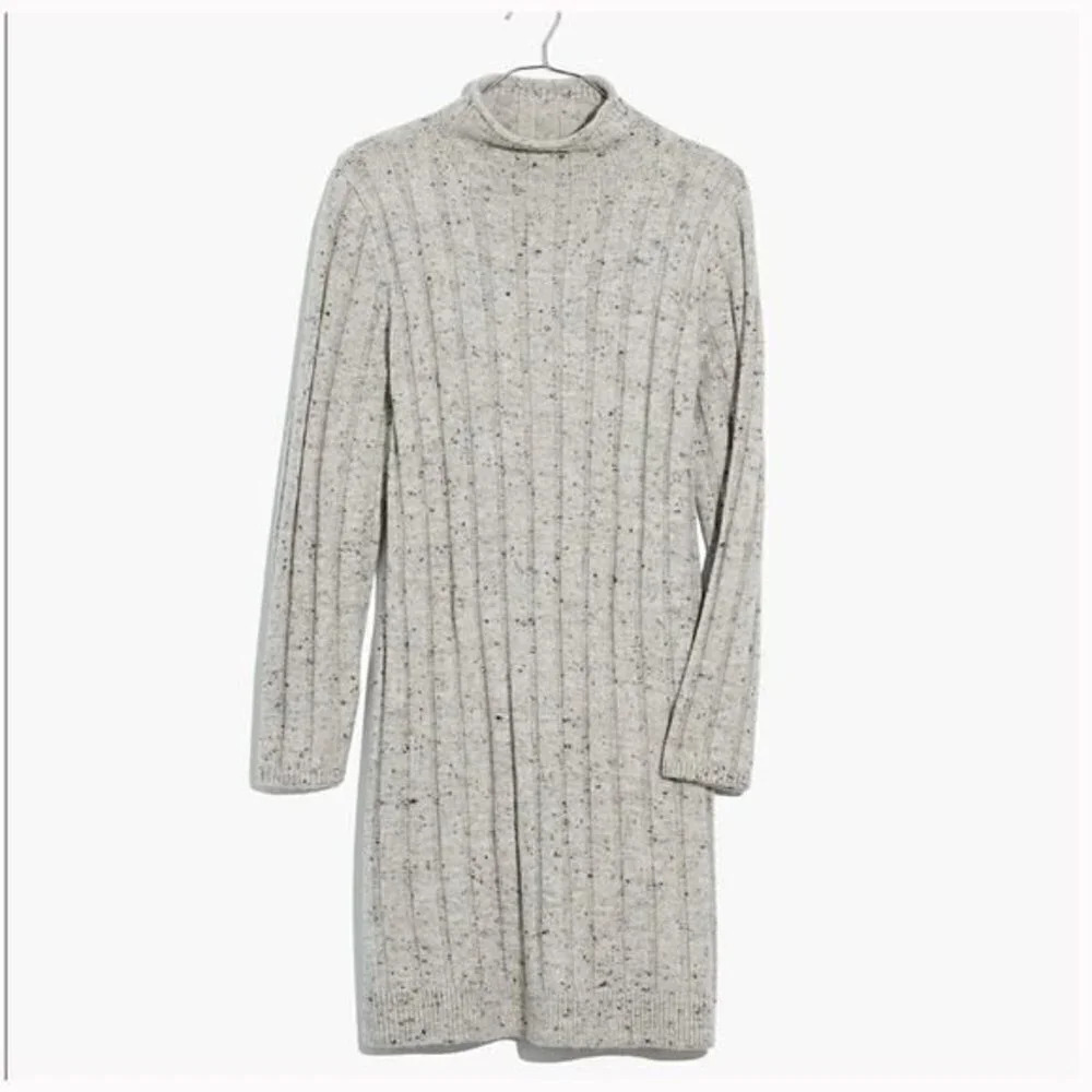 Madewell Donegal Rolled Mockneck Sweater Dress